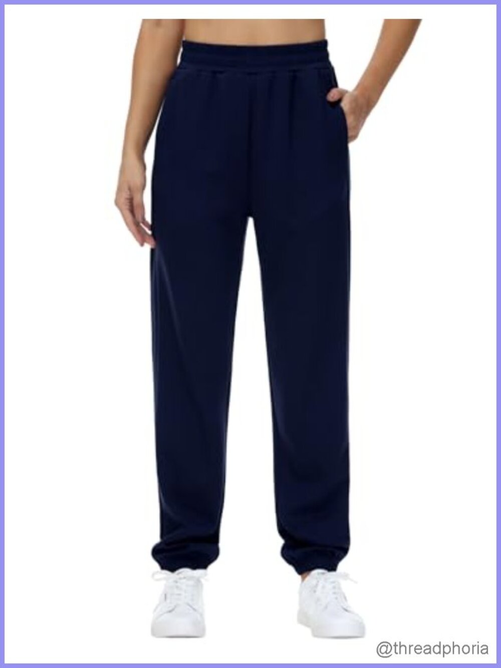 Cinch Bottom Sweatpants Joggers with Side Pockets, Cozy Stretchy Fit